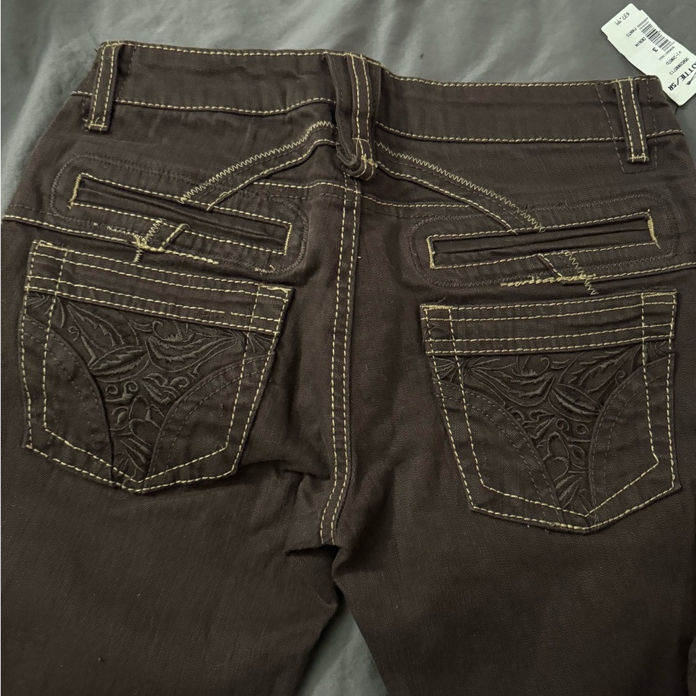 Brown denim jeans